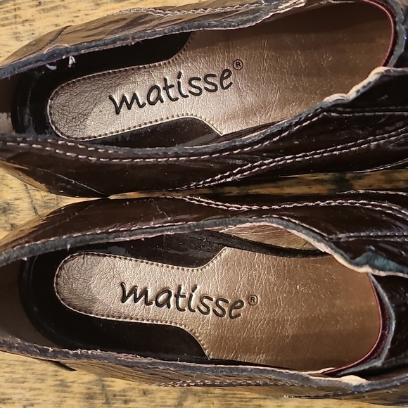 MATISSE Ducky Patent Leather Brown Oxford Size 7.5 - Picture 7 of 10